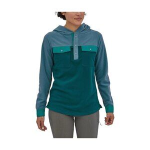 PATAGONIA Early Rise Fleece Shirt Hooded Lightweight Women's Sedge Green Sz L